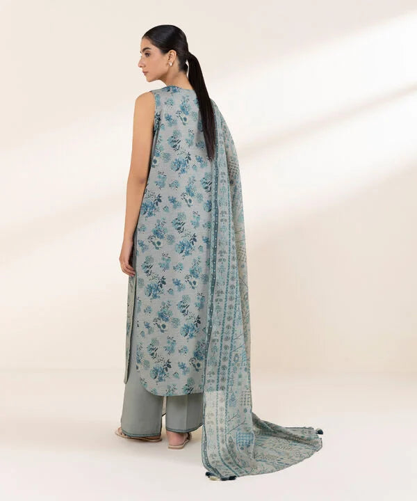 SAPPHIRE | UNSTITCHED 3 PIECE PRINTED LAWN SUIT