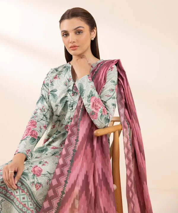 SAPPHIRE | UNSTITCHED 3 PIECE PRINTED LAWN SUIT