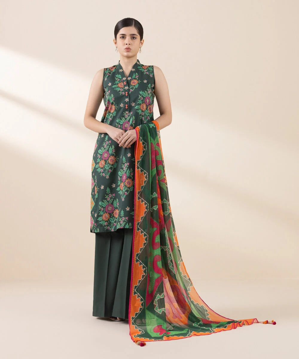 SAPPHIRE | UNSTITCHED 3 PIECE PRINTED LAWN SUIT