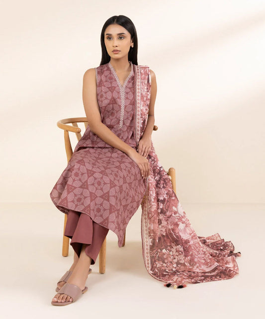 SAPPHIRE | UNSTITCHED 3 PIECE PRINTED LAWN SUIT