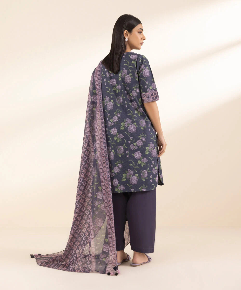 SAPPHIRE | UNSTITCHED 3 PIECE PRINTED LAWN SUIT