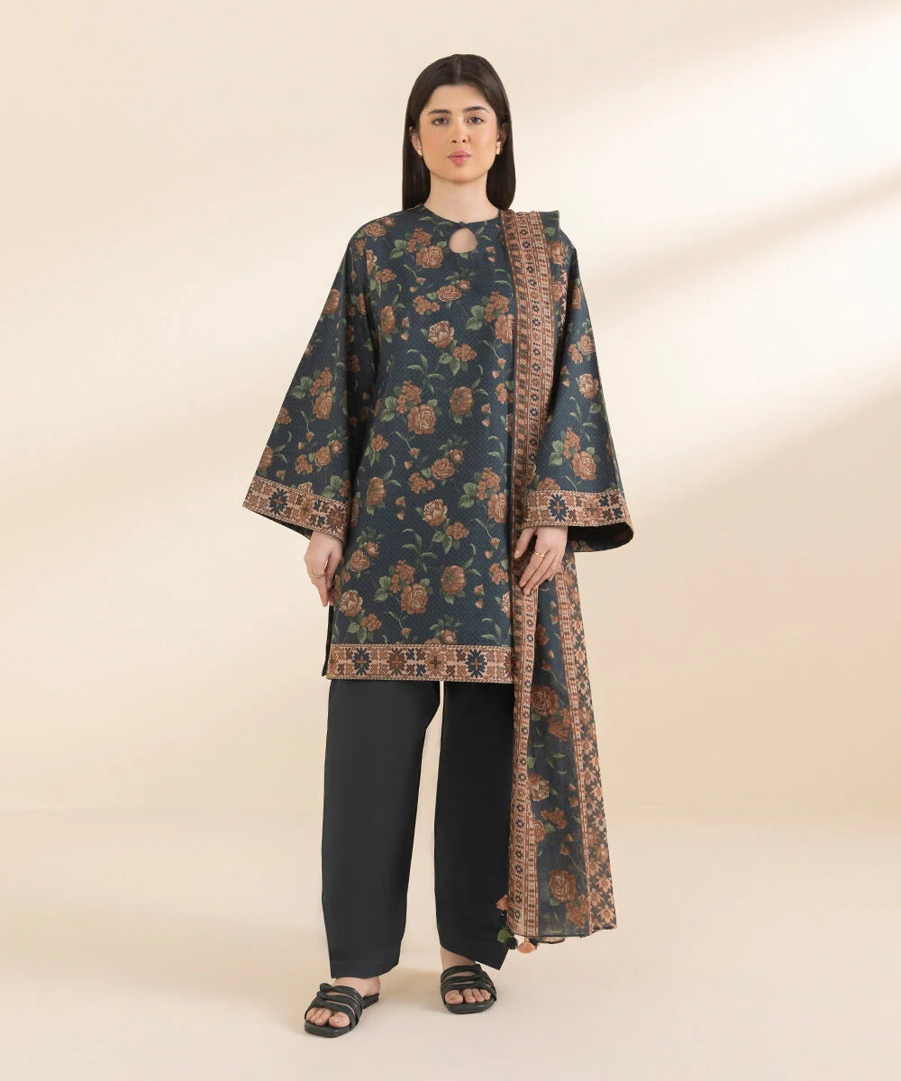 SAPPHIRE | UNSTITCHED 3 PIECE PRINTED LAWN SUIT