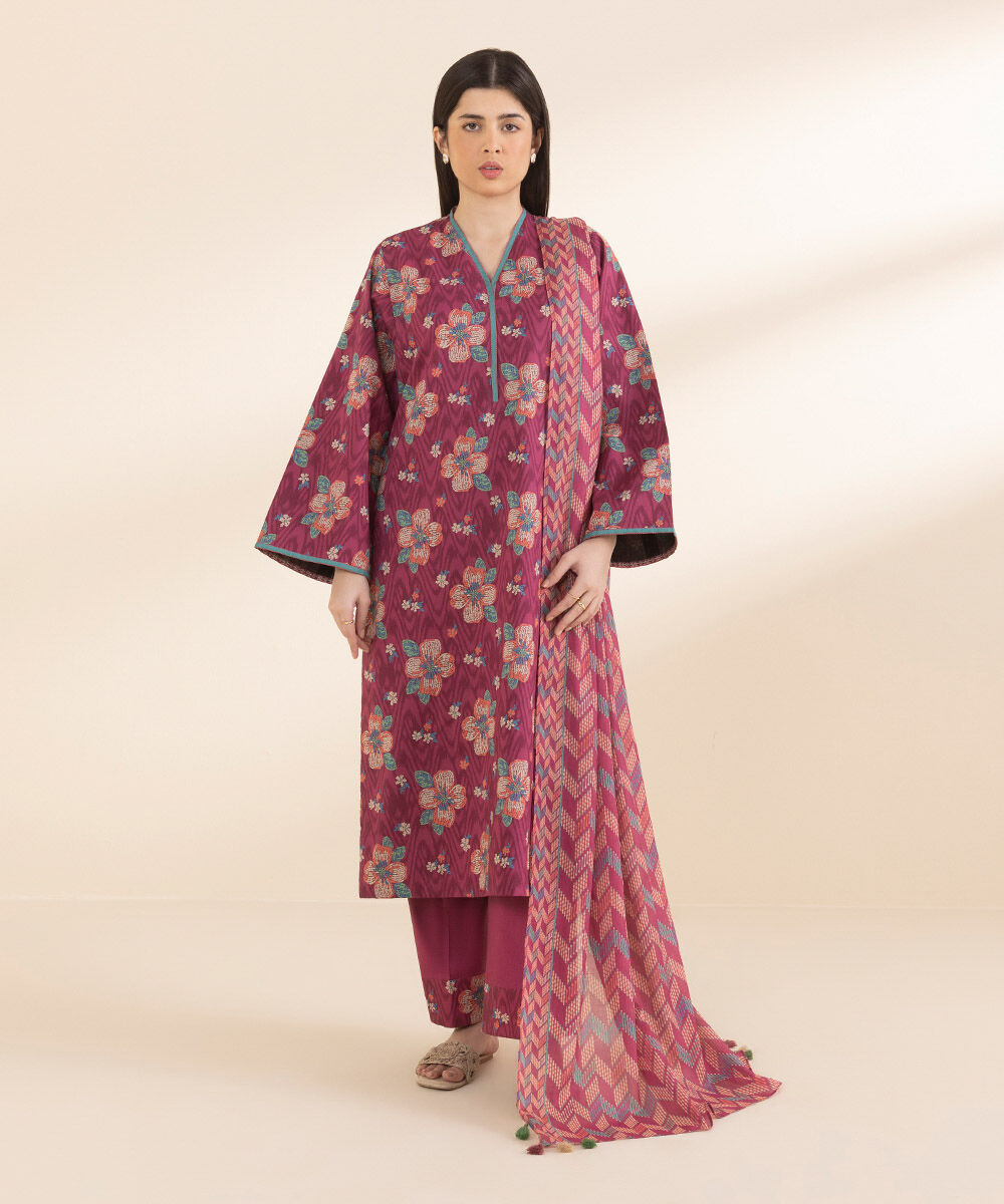 SAPPHIRE | UNSTITCHED 3 PIECE PRINTED LAWN SUIT