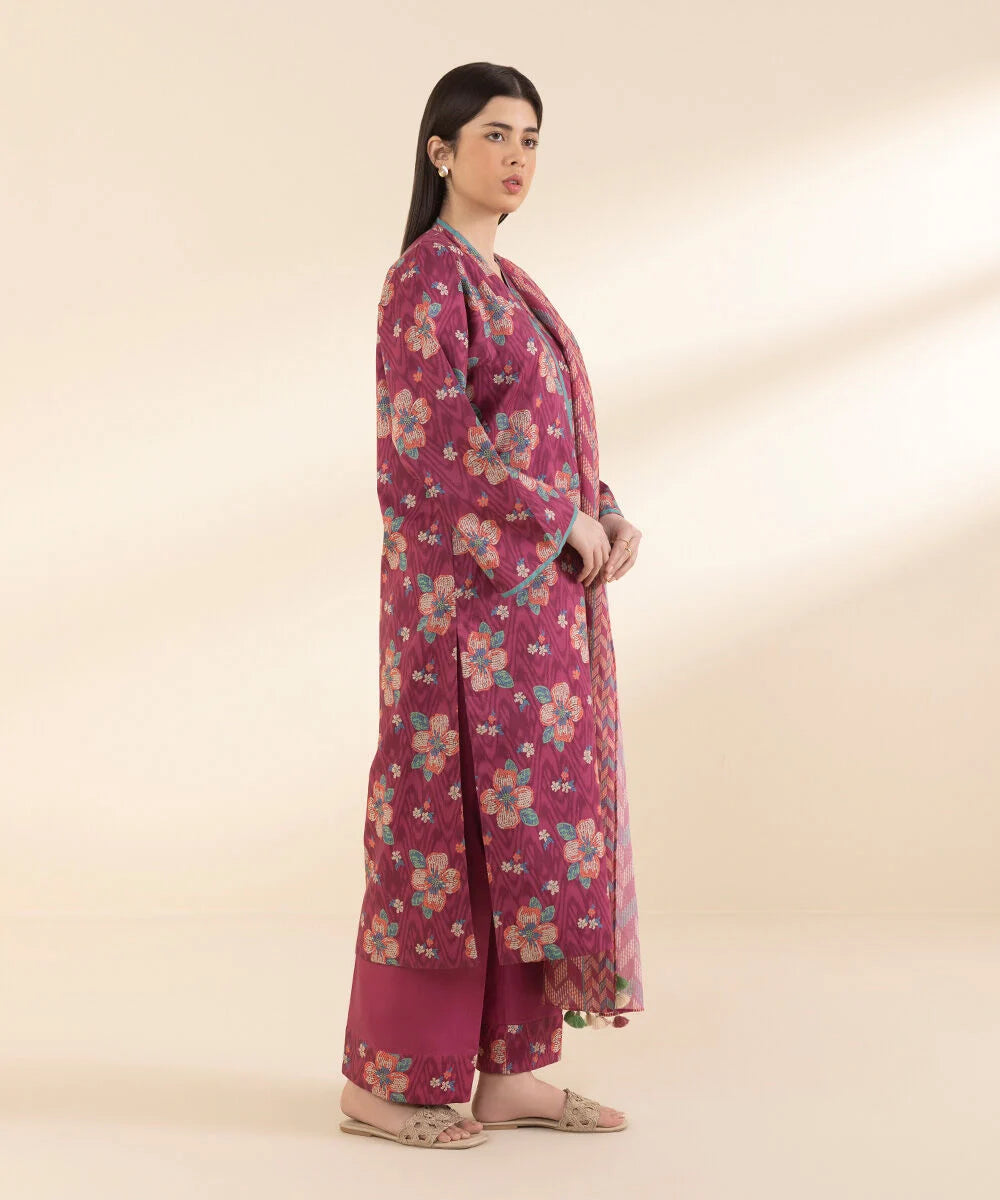SAPPHIRE | UNSTITCHED 3 PIECE PRINTED LAWN SUIT