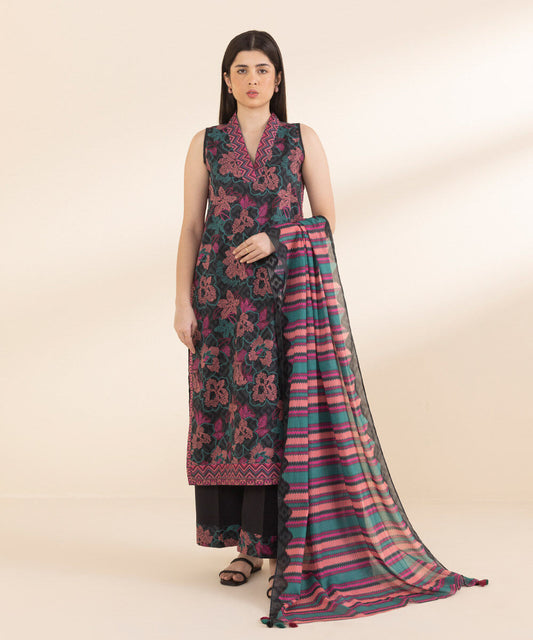 SAPPHIRE | UNSTITCHED 3 PIECE PRINTED LAWN SUIT