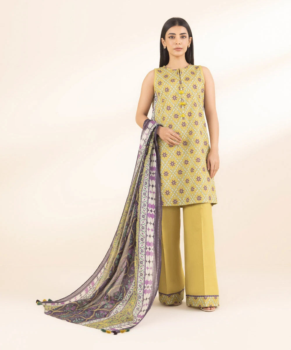 SAPPHIRE | UNSTITCHED 3 PIECE PRINTED LAWN SUIT