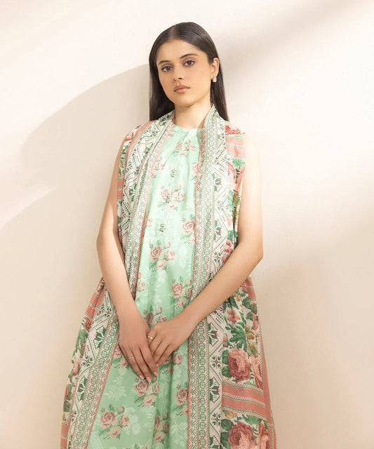 SAPPHIRE | UNSTITCHED 3 PIECE PRINTED LAWN SUIT