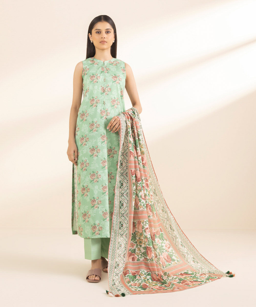 SAPPHIRE | UNSTITCHED 3 PIECE PRINTED LAWN SUIT