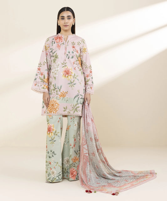 SAPPHIRE | UNSTITCHED 3 PIECE PRINTED LAWN SUIT