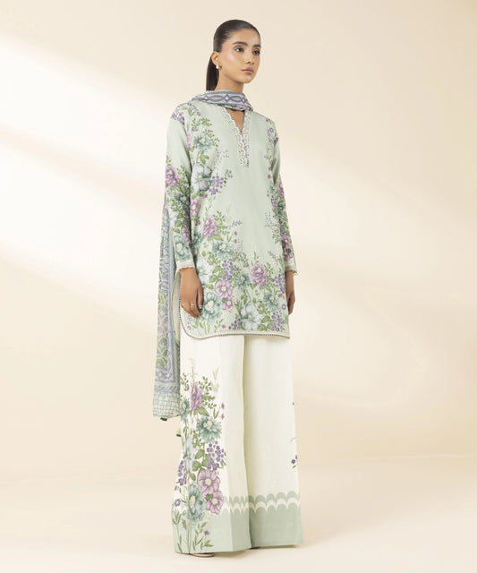 SAPPHIRE | UNSTITCHED 3 PIECE PRINTED LAWN SUIT