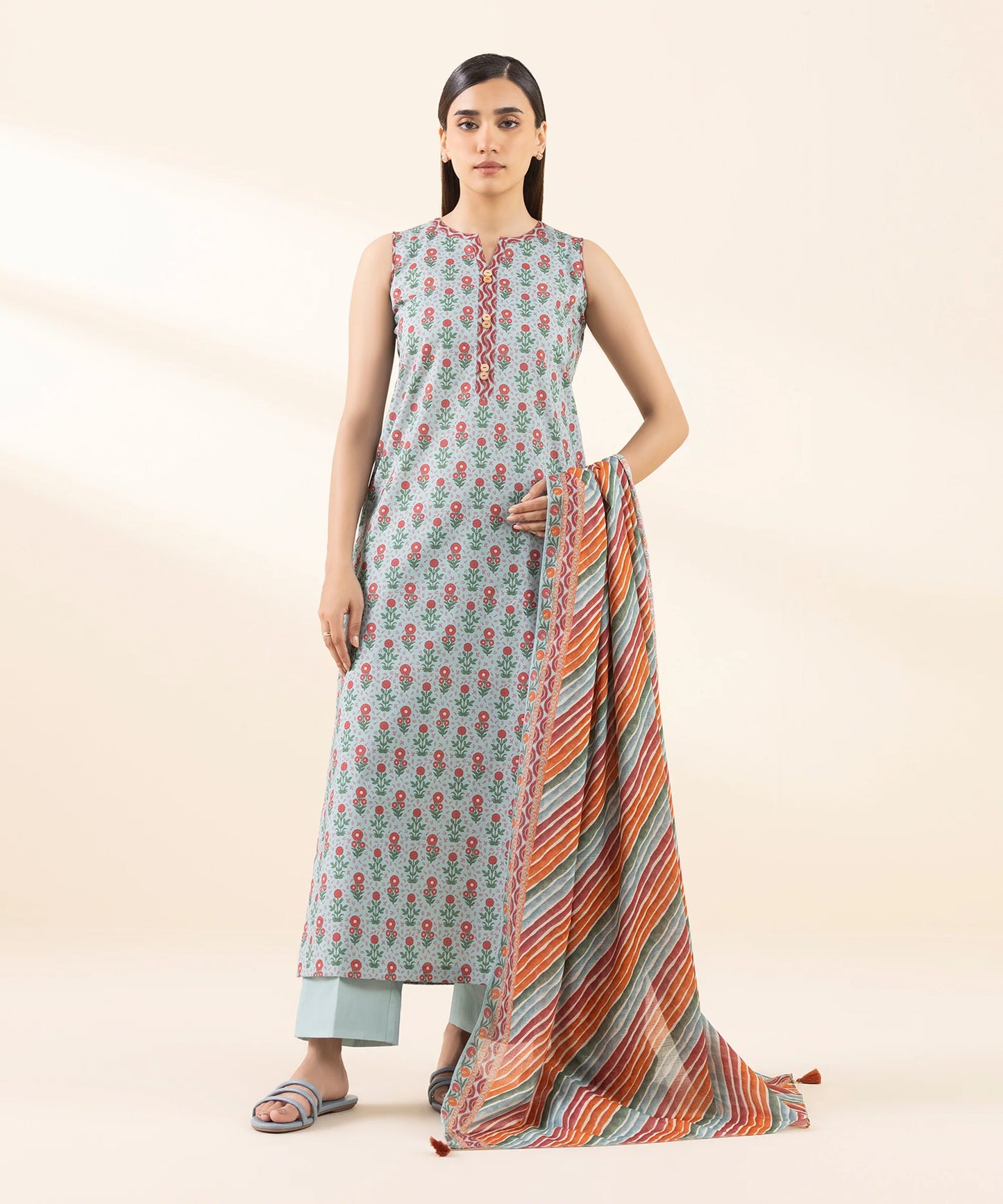 SAPPHIRE | UNSTITCHED 3 PIECE PRINTED LAWN SUIT