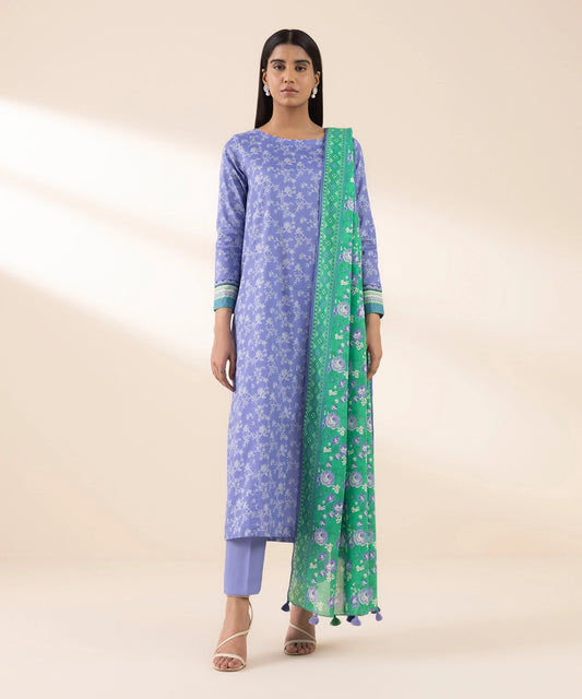 SAPPHIRE | UNSTITCHED 3 PIECE PRINTED LAWN SUIT