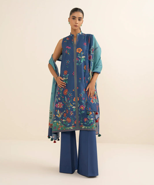 SAPPHIRE | UNSTITCHED 3 PIECE PRINTED LAWN SUIT