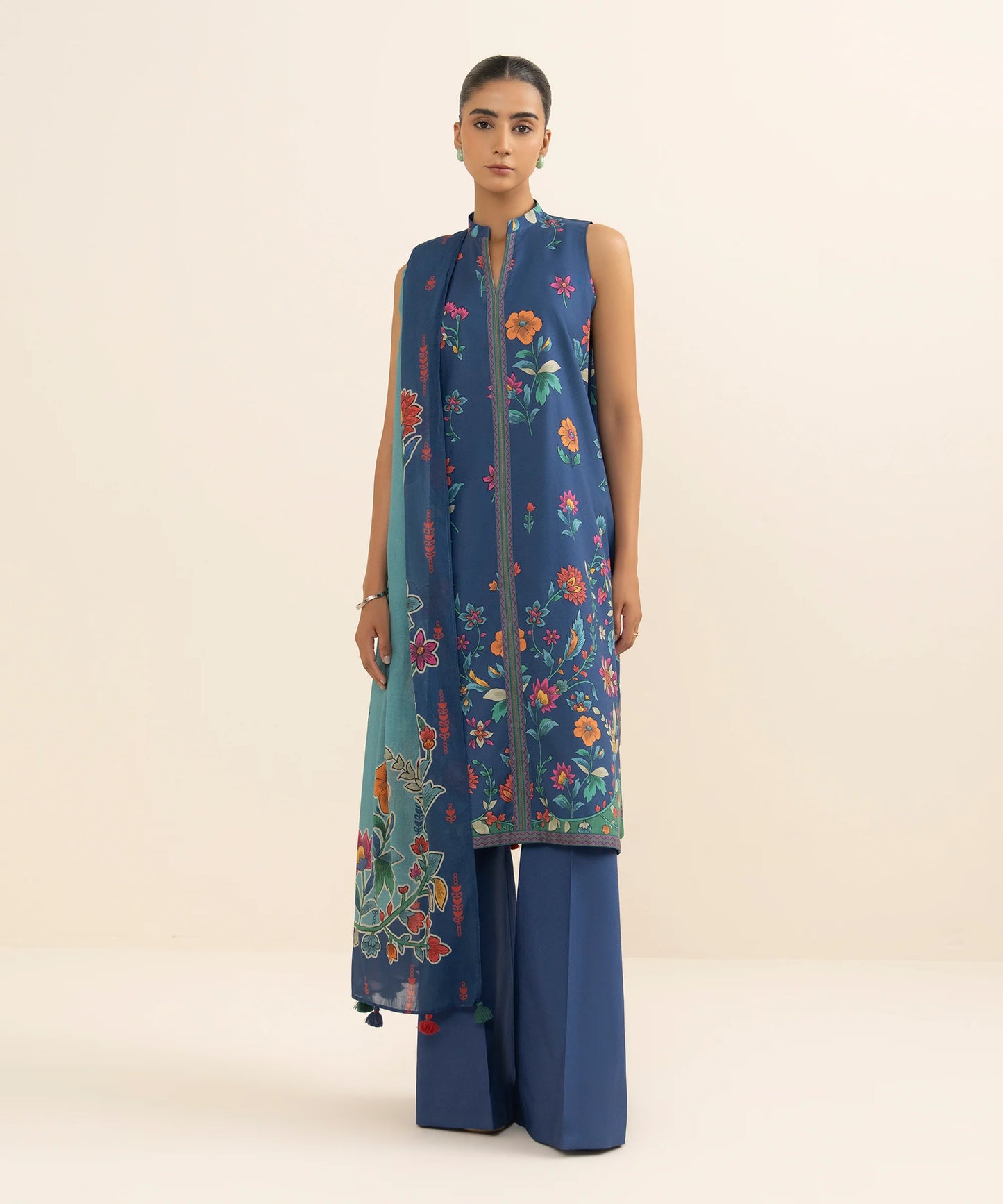 SAPPHIRE | UNSTITCHED 3 PIECE PRINTED LAWN SUIT