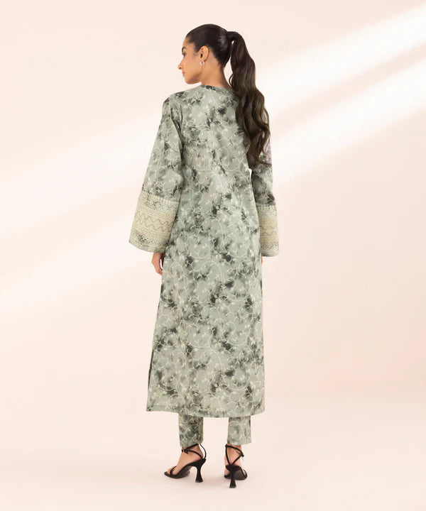 SAPPHIRE | UNSTITCHED 2 PIECE EMBROIDERED LAWN SUIT