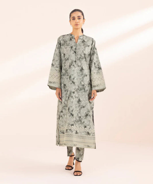 SAPPHIRE | UNSTITCHED 2 PIECE EMBROIDERED LAWN SUIT