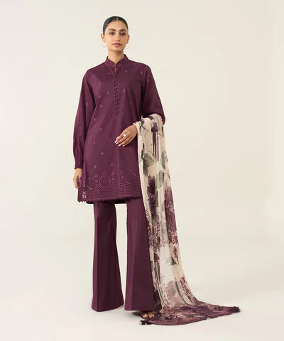 Sapphire | Unstitched 3Pc Embroidered Lawn Suit