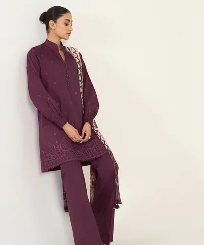 Sapphire | Unstitched 3Pc Embroidered Lawn Suit