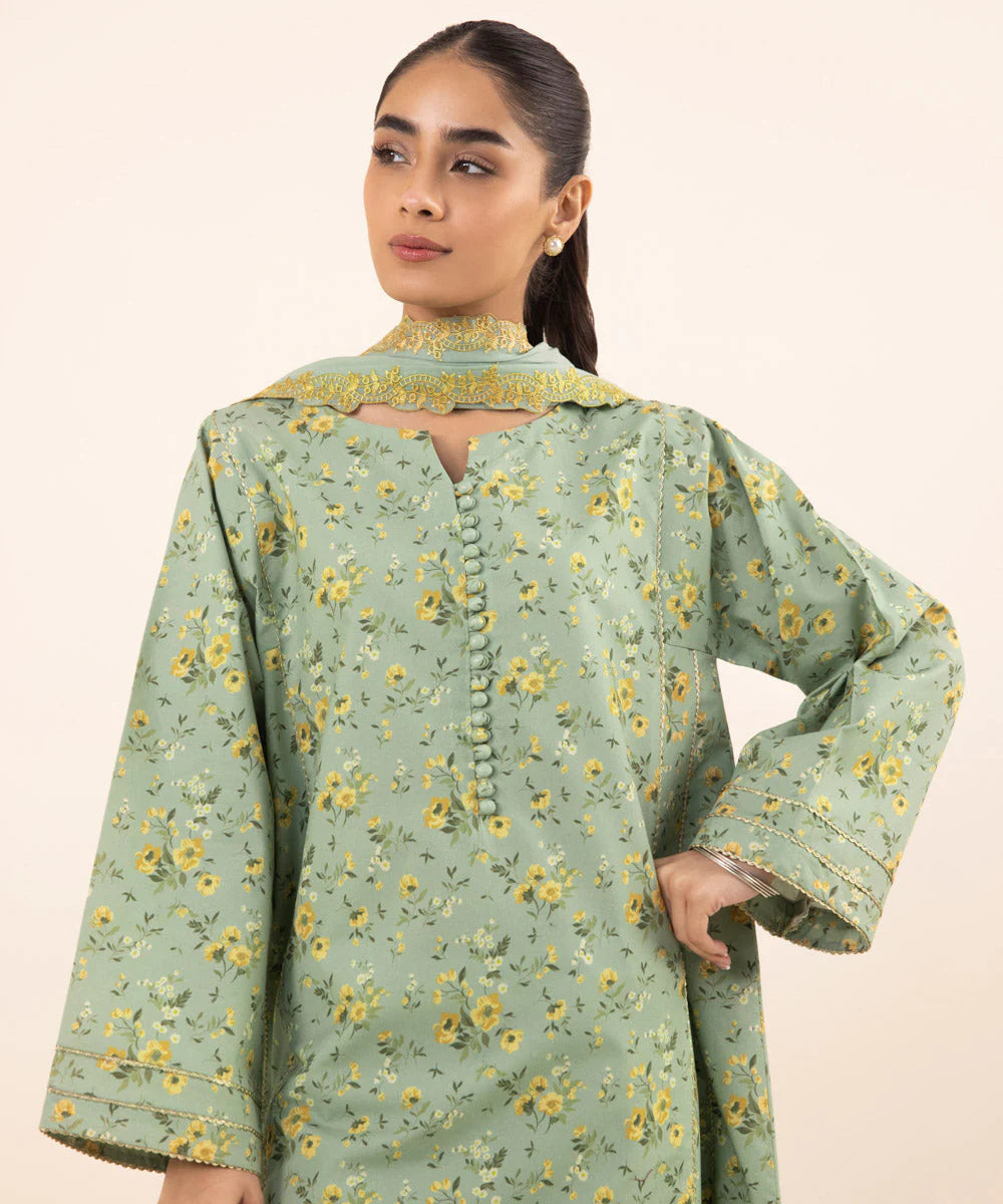 SAPPHIRE | UNSTITCHED 2 PIECE PRINTED CAMBRIC SUIT