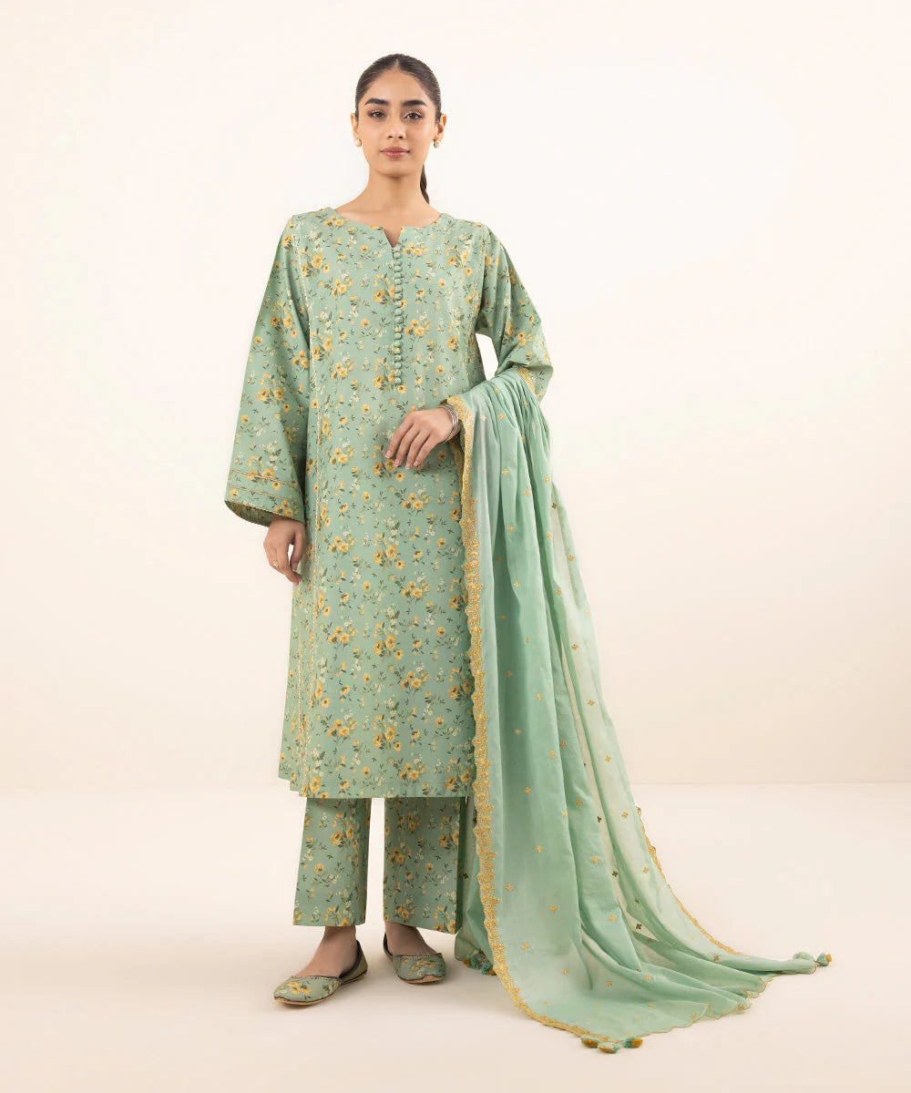 SAPPHIRE | UNSTITCHED 2 PIECE PRINTED CAMBRIC SUIT