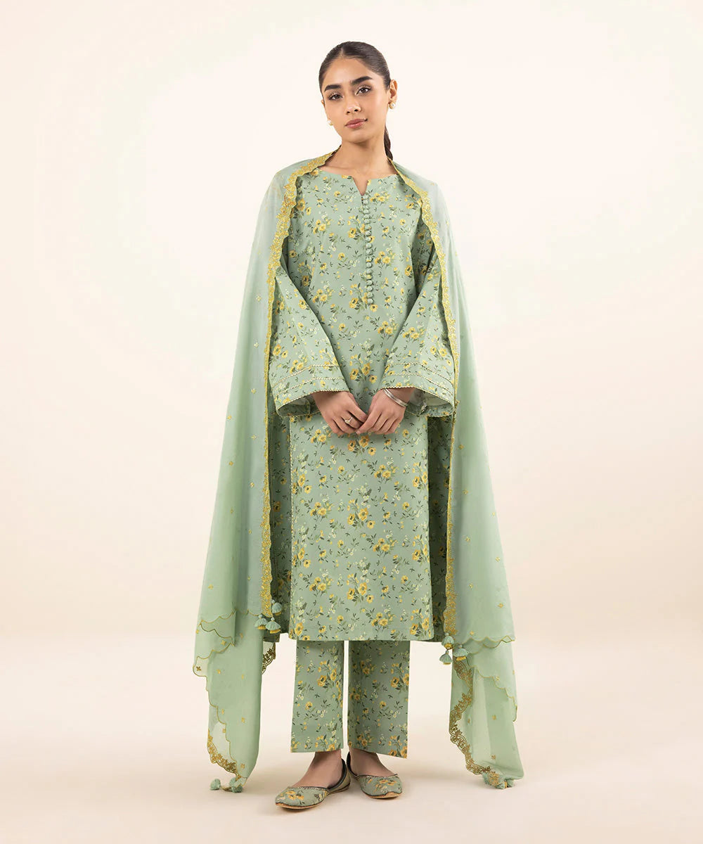 SAPPHIRE | UNSTITCHED 2 PIECE PRINTED CAMBRIC SUIT