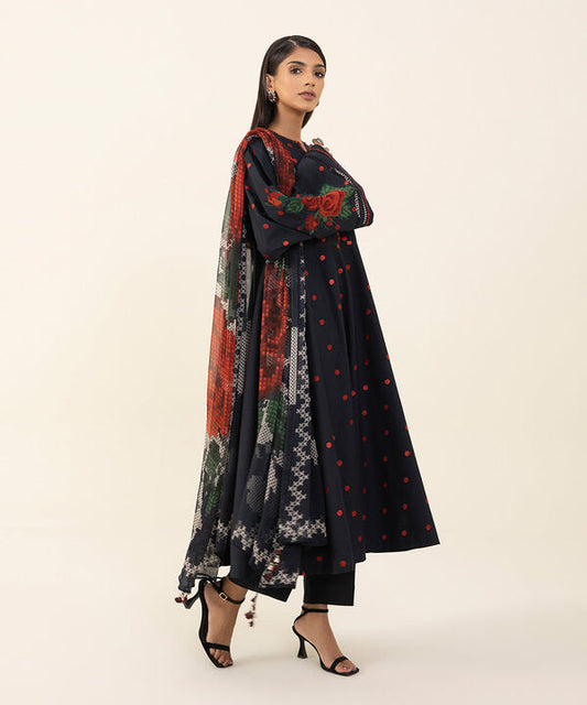 SAPPHIRE | UNSTITCHED 3 PIECE EMBROIDERED CAMBRIC SUIT
