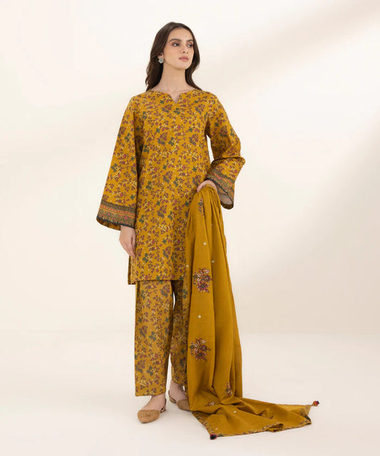 SAPPHIRE | UNSTITCHED 3 PIECE EMBROIDERED LAWN SUIT
