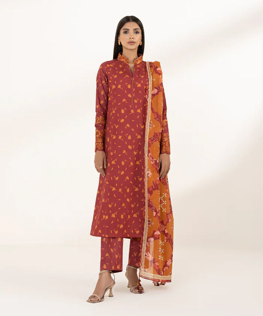 SAPPHIRE | UNSTITCHED 3 PIECE EMBROIDERED LAWN SUIT