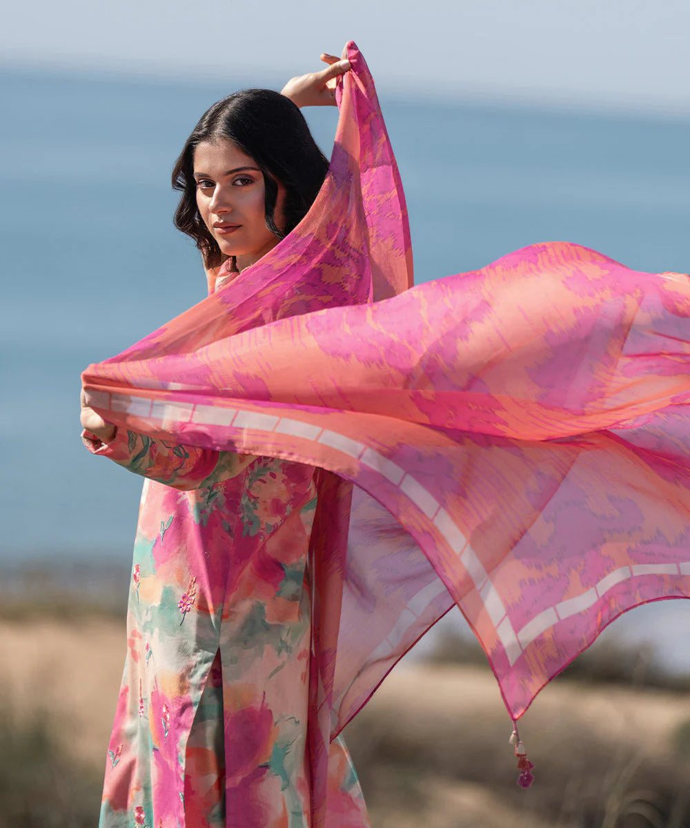 SAPPHIRE | UNSTITCHED 2 PIECE EMBROIDERED LAWN SUIT