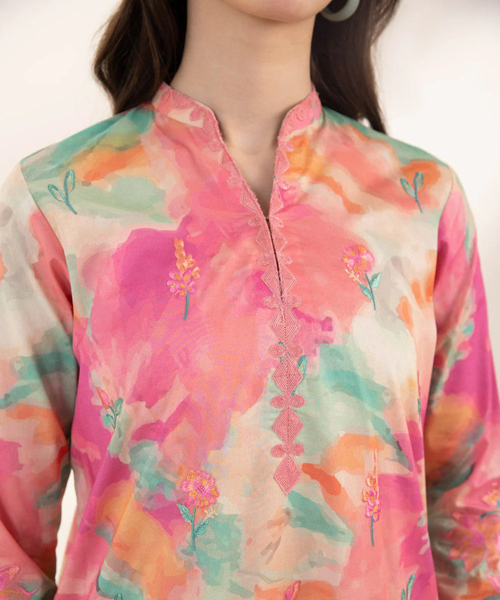 SAPPHIRE | UNSTITCHED 2 PIECE EMBROIDERED LAWN SUIT