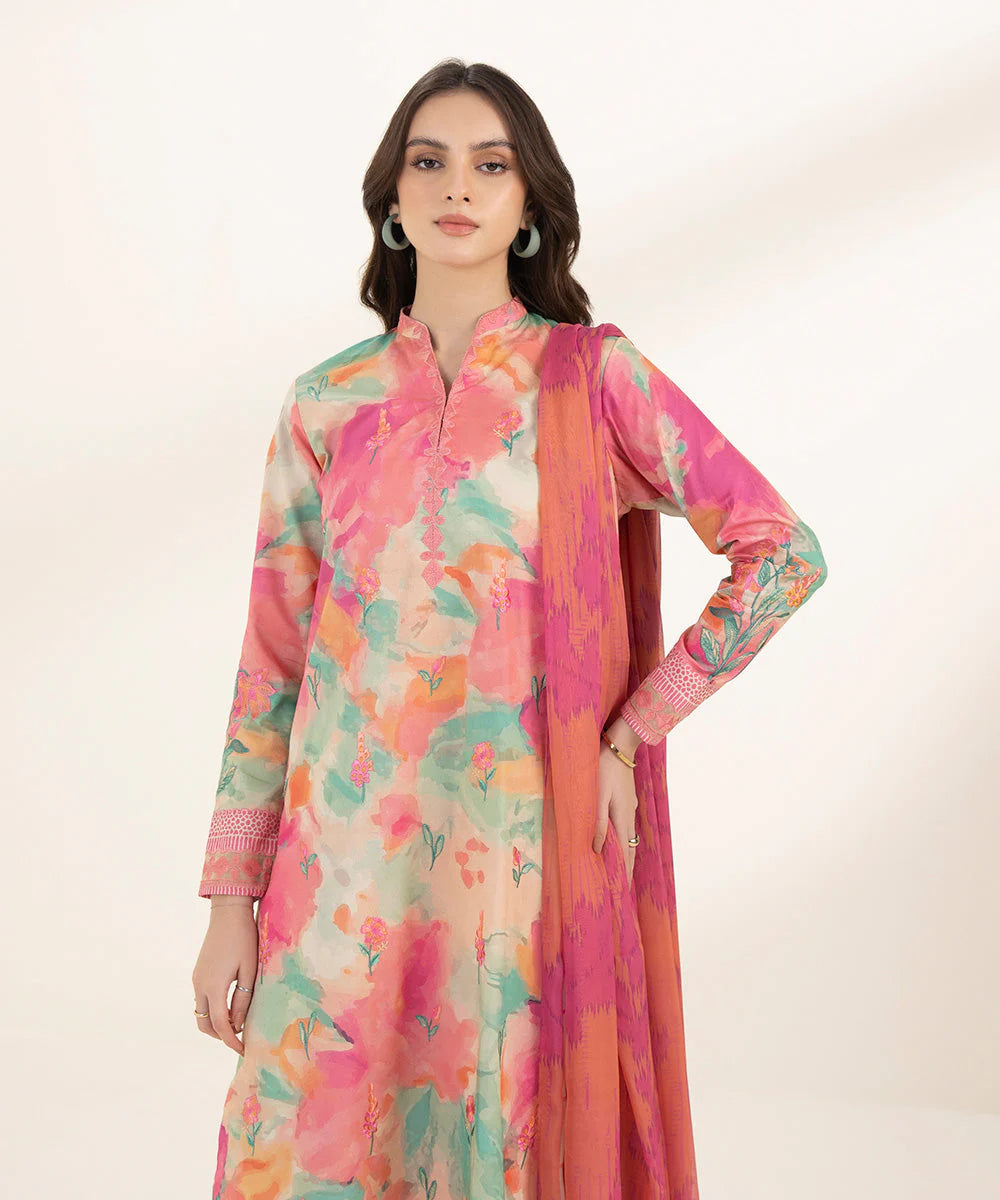SAPPHIRE | UNSTITCHED 2 PIECE EMBROIDERED LAWN SUIT