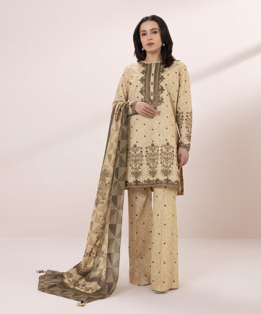 SAPPHIRE | UNSTITCHED 3 PIECE EMBROIDERED LAWN SUIT