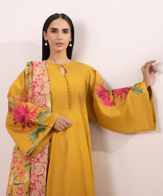 SAPPHIRE | UNSTITCHED 3 PIECE EMBROIDERED CAMBRIC SUIT