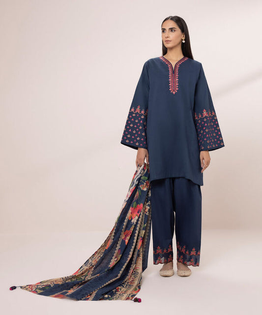 SAPPHIRE | UNSTITCHED 3 PIECE EMBROIDERED LAWN SUIT