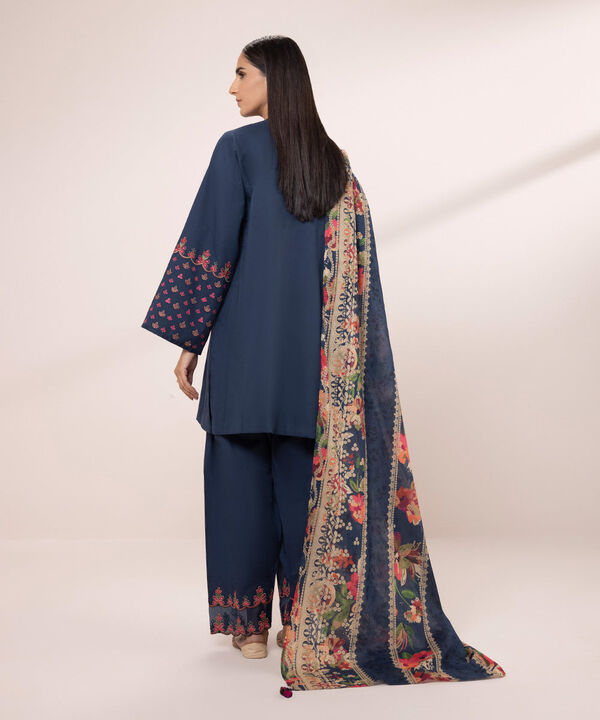 SAPPHIRE | UNSTITCHED 3 PIECE EMBROIDERED LAWN SUIT