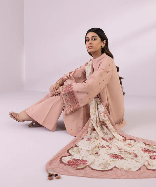 SAPPHIRE | UNSTITCHED 3 PIECE EMBROIDERED LAWN SUIT