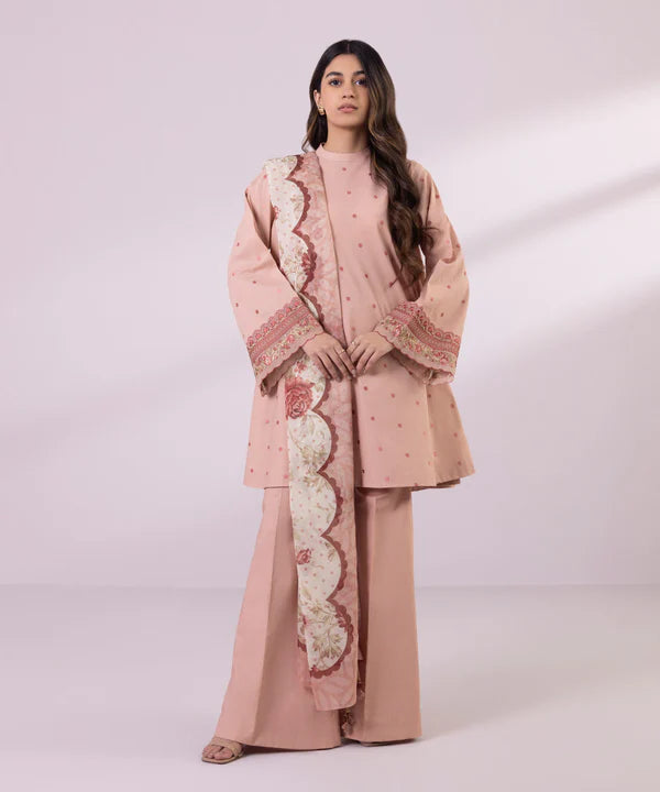 SAPPHIRE | UNSTITCHED 3 PIECE EMBROIDERED LAWN SUIT