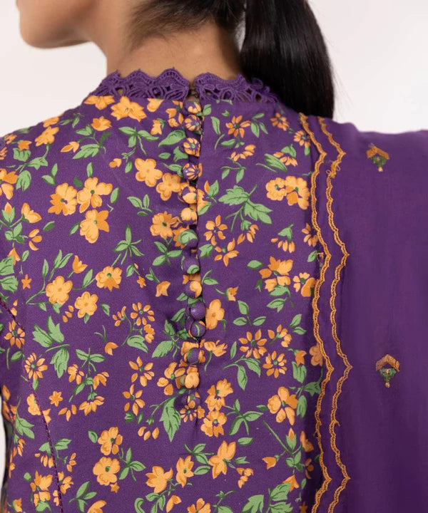 SAPPHIRE | UNSTITCHED 3 PIECE EMBROIDERED COTTON SUIT