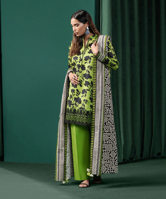 SAPPHIRE | UNSTITCHED 3 PIECE EMBROIDERED LIGHT KHADDAR SUIT