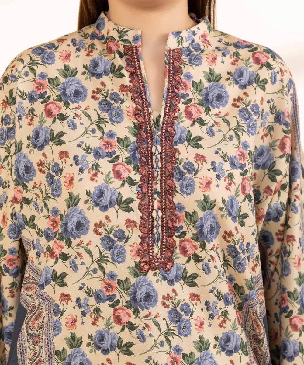 SAPPHIRE | UNSTITCHED 3 PIECE EMBROIDERED COTTON SUIT