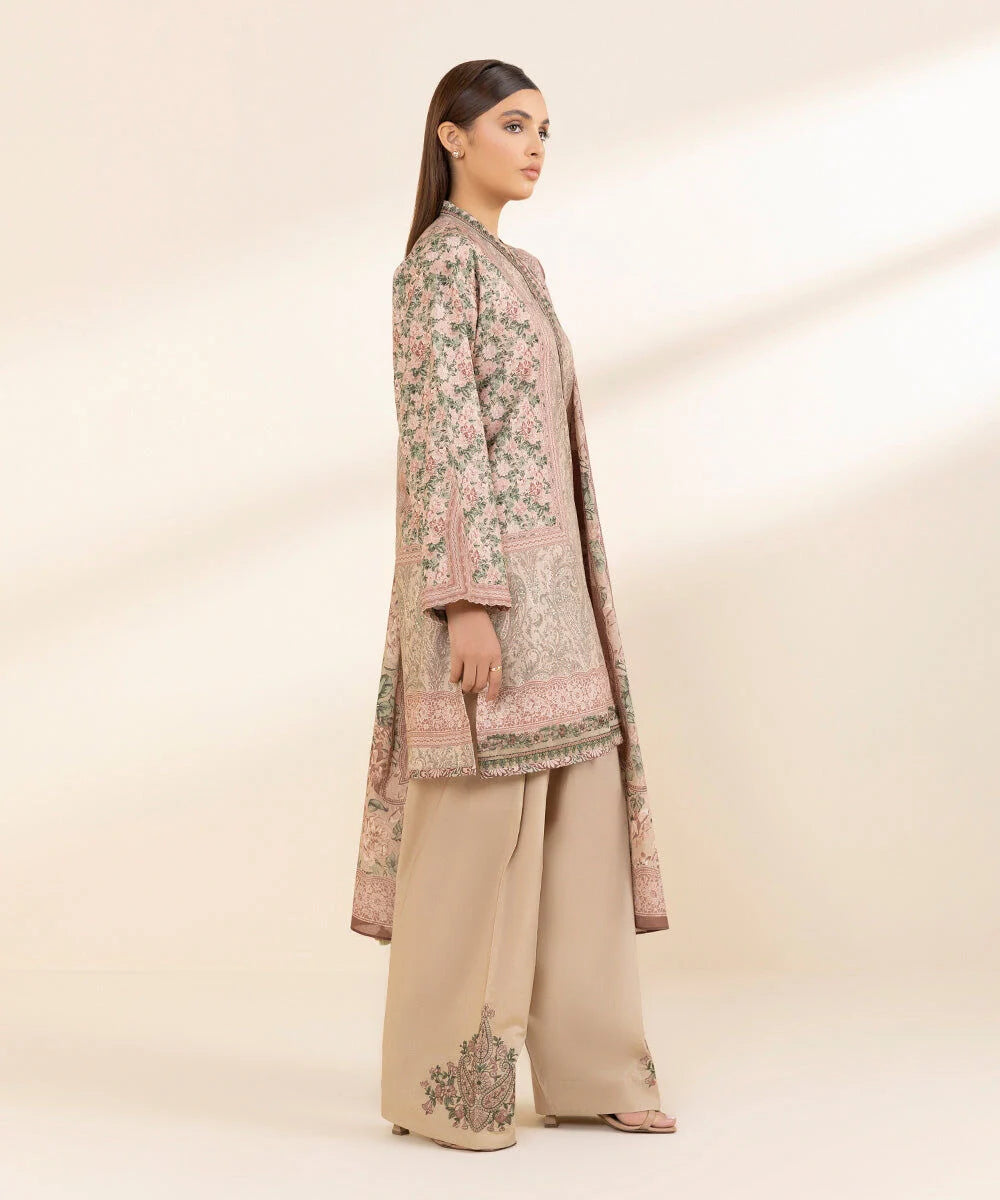 SAPPHIRE | UNSTITCHED 3 PIECE EMBROIDERED COTTON SUIT