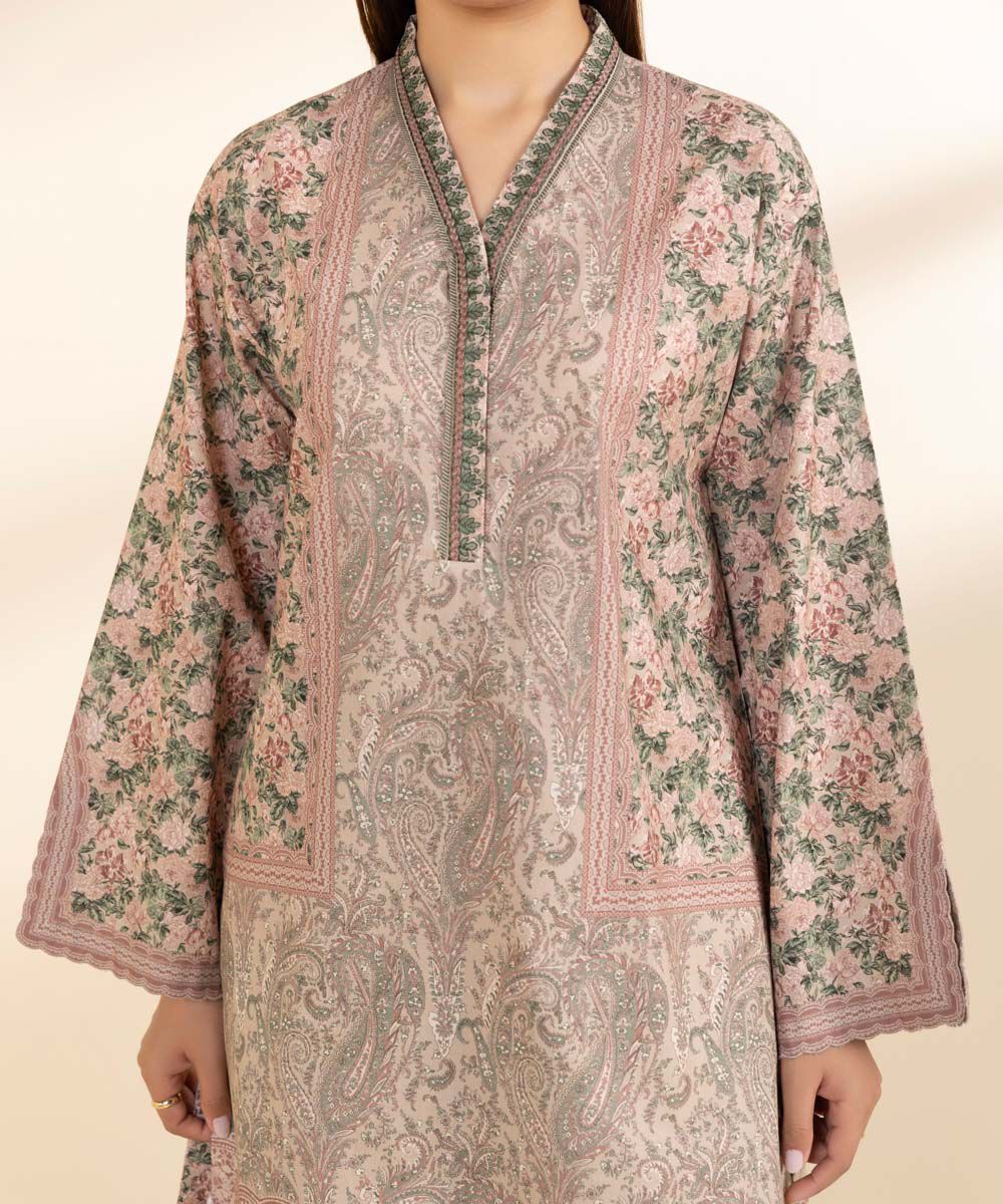 SAPPHIRE | UNSTITCHED 3 PIECE EMBROIDERED COTTON SUIT