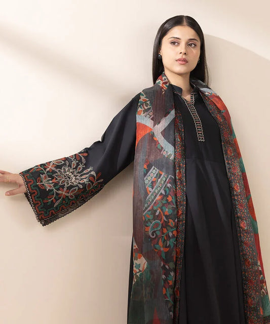 SAPPHIRE | UNSTITCHED 3 PIECE EMBROIDERED LAWN SUIT