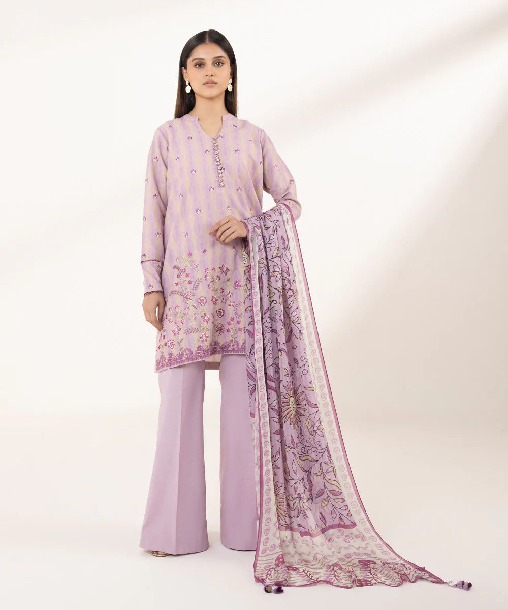 SAPPHIRE | UNSTITCHED 3 PIECE EMBROIDERED JACQUARD SUIT