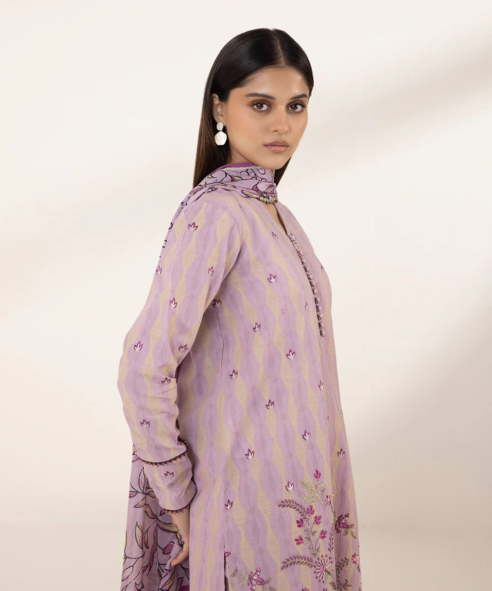 SAPPHIRE | UNSTITCHED 3 PIECE EMBROIDERED JACQUARD SUIT