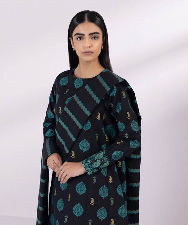 SAPPHIRE | UNSTITCHED 3 PIECE EMBROIDERED JACQUARD SUIT