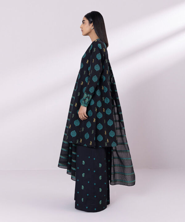 SAPPHIRE | UNSTITCHED 3 PIECE EMBROIDERED JACQUARD SUIT