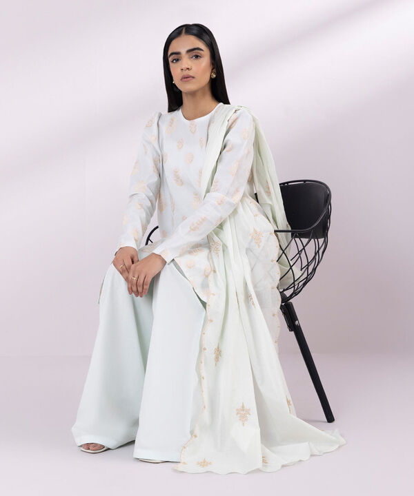 SAPPHIRE | UNSTITCHED 3 PIECE EMBROIDERED JACQUARD SUIT