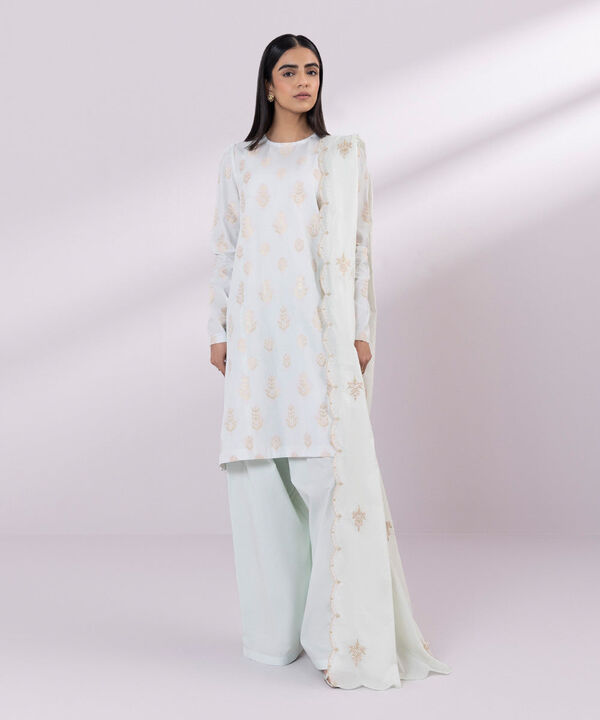 SAPPHIRE | UNSTITCHED 3 PIECE EMBROIDERED JACQUARD SUIT