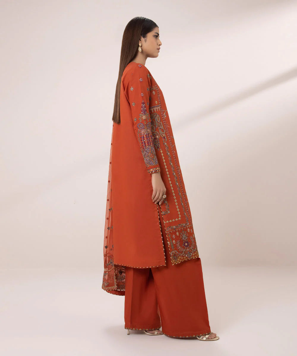 SAPPHIRE | UNSTITCHED 3 PIECE EMBROIDERED CAMBRIC SUIT